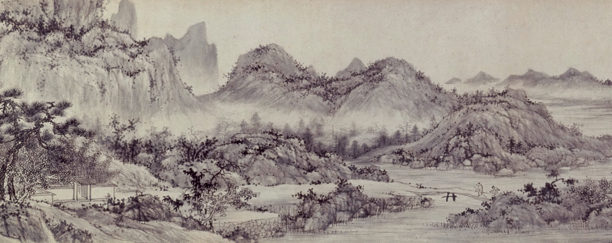 图片[1]-Chen Zongyuan Hongya Mountain House scroll-China Archive